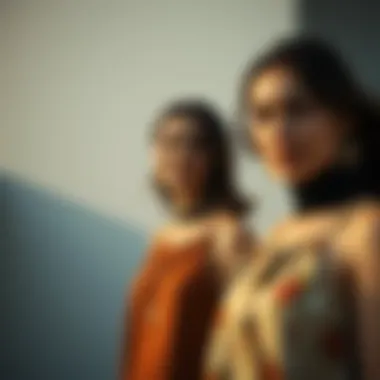 A display of sustainable fashion practices related to sleeveless tunics.