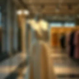 Elegant sleeveless long dress on a mannequin