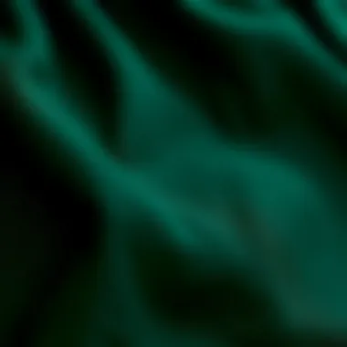 Texture of Dark Green Blouse Fabric Close-up of dark green fabric showcasing texture