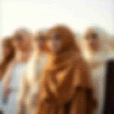 Variety of cream hijab dresses showcasing different styles