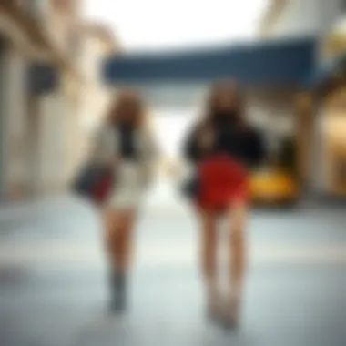 A fashion-forward outfit featuring a krep skirt paired with trendy accessories and footwear