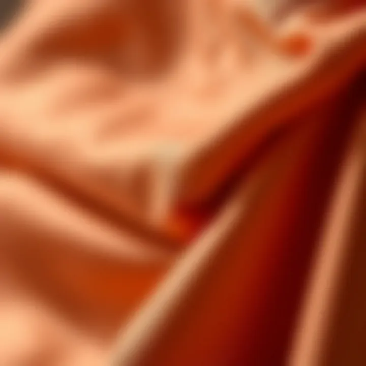 Close-up of luxurious fabric textures used in krep skirts, highlighting quality and craftsmanship