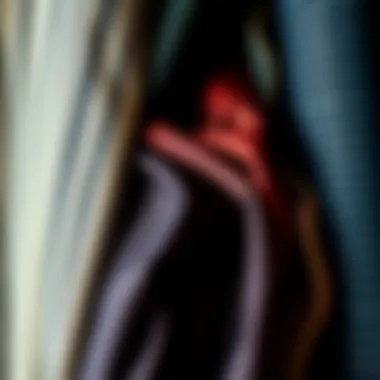 Selection of various fabric textures for modest dress