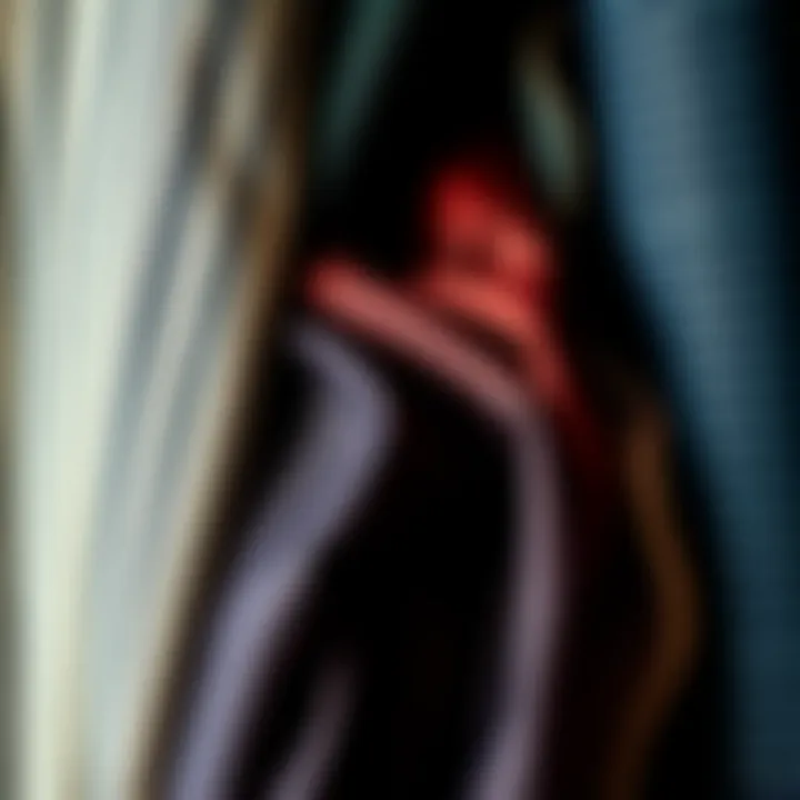 Selection of various fabric textures for modest dress