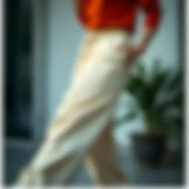 Comfortable elastic pants for casual wear