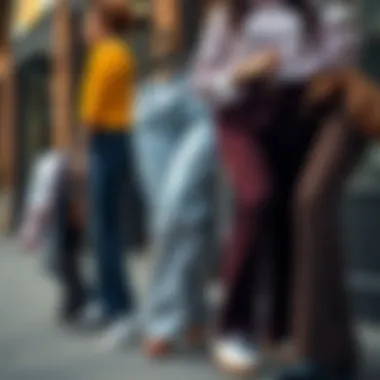 Variety of elastic pants showcasing different styles