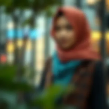 Trendy layering techniques with hijab vest collection