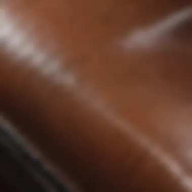 Close-up of high-quality leather texture