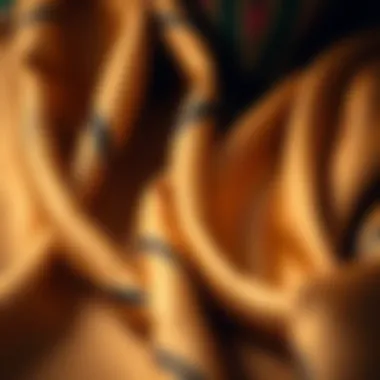 Luxurious Hijab Fabrics Close-up of luxurious fabric used in hijab designs