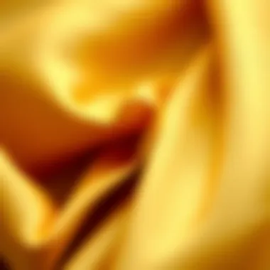 A close-up of luxurious fabric swatches used in dress design