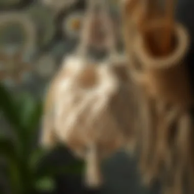 Sustainable macrame bag showcasing eco-friendly materials