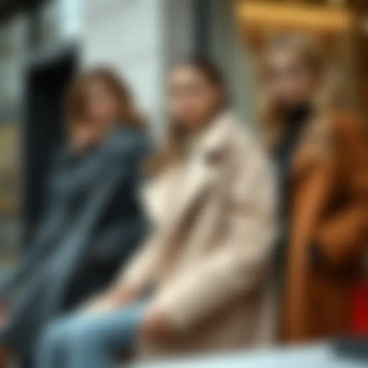 Trendy seasonal coat styles arranged artistically