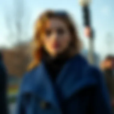 Seasonal styling tips for wearing a blue reversible coat