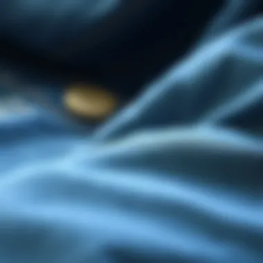 A close-up view of the unique fabric texture of Mavi jeans.