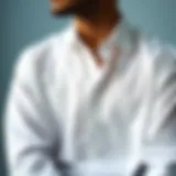 Elegant blue and white shirt combination