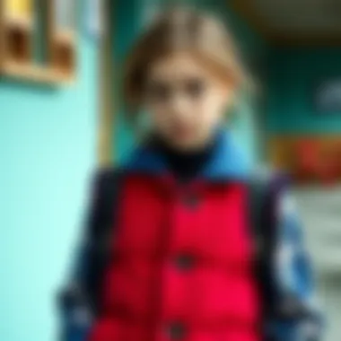 Trendy color combinations with a blue vest