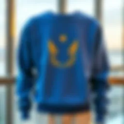Elegant blue sweatshirt with stylish design