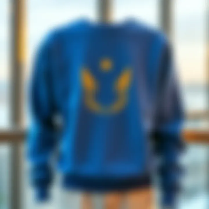 Elegant blue sweatshirt with stylish design