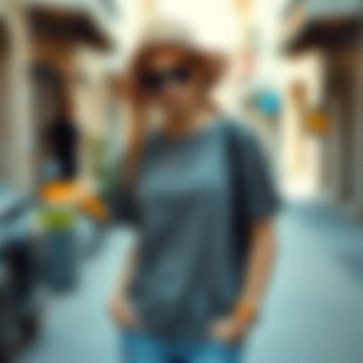 Stylish summer outfit featuring a mercerized t-shirt