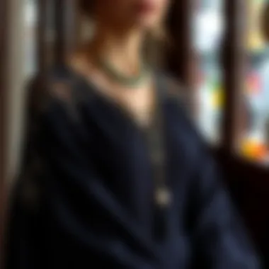 Stylish Accessories Complementing Mevlana Dresses A stylish combination of accessories with a Mevlana evening dress