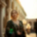 Elegant Mevlana evening dress showcasing intricate embroidery