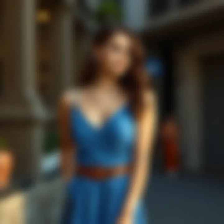 Guide to body types and suitable blue dress styles