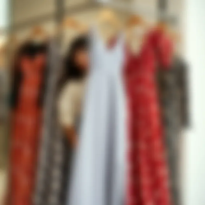 Variety of midi dress styles on display