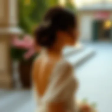 Classic midi wedding dress in a timeless silhouette