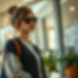 Elegant cardigan pairing with casual attire