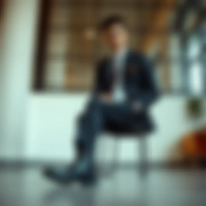 A modern setting showcasing the versatility of boots with a suit