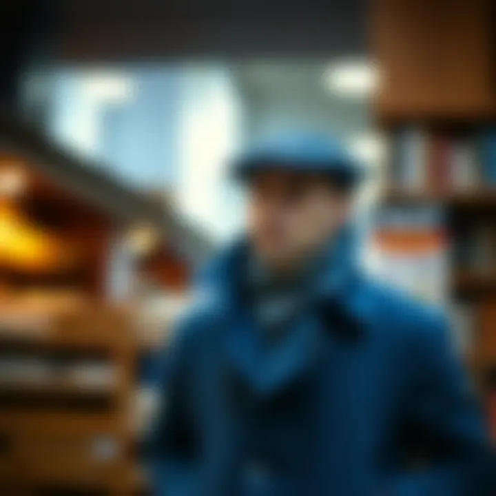 Quality material of blue outerwear