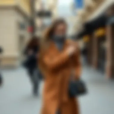 Chic Long Coat Ensemble Versatile long coat matched with stylish accessories