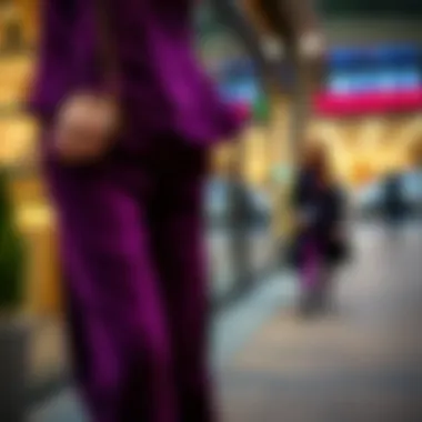 Accessorizing Velvet Pants for a Trendy Look Fashionable accessories complementing purple velvet pants