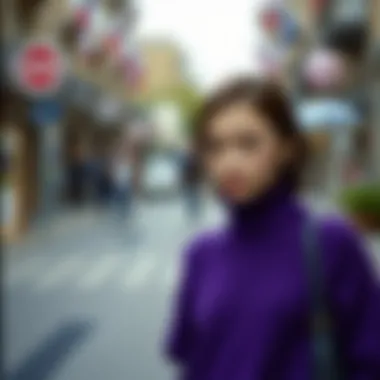 Sustainable fashion featuring purple sweaters