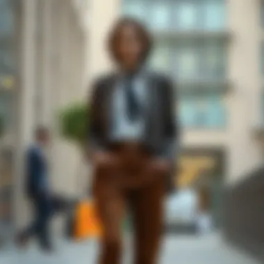 Sophisticated Office Attire with Tailored Blazer Chic office look with waxed pants and a tailored blazer