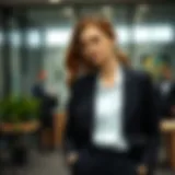 Stylish blazer in a modern office setting