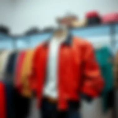 Casual jacket displayed on a mannequin in a trendy boutique
