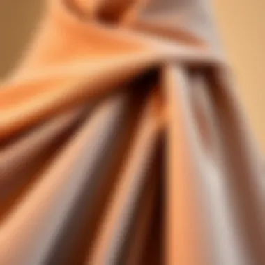 Soft fabric draping beautifully in a modest dress