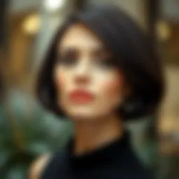 Stylish bob haircut for oval face