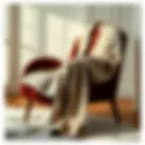 A cozy oversized cardigan draped elegantly on a chair.