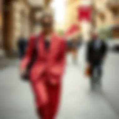 Fashionable Oversized Suit Combination Fashionable combination of oversized suit with accessories