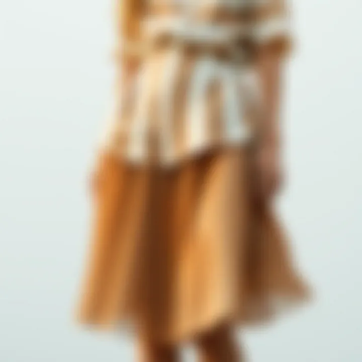 Sustainable Approach to Pleated Skirts Sustainable fashion concept with pleated skirts made from eco-friendly materials.