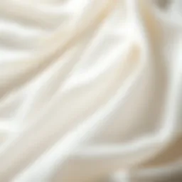 Elegant draping of cotton crepe fabric showcasing its lightweight texture