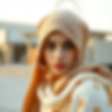 The Elegance of Cotton Scarf Fashion Elegant cotton scarf draped stylishly