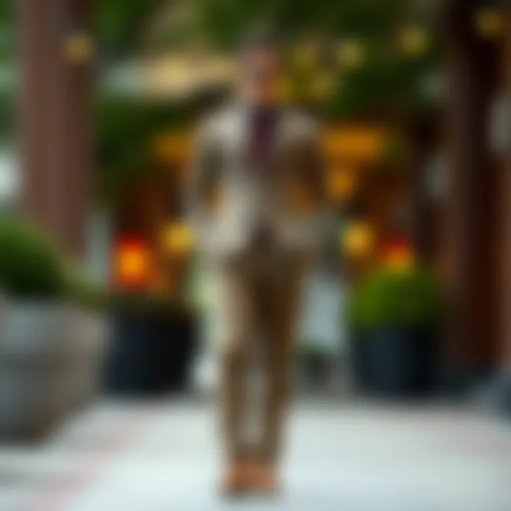 Elegant outfit showcasing a stylish vest and trousers combination.