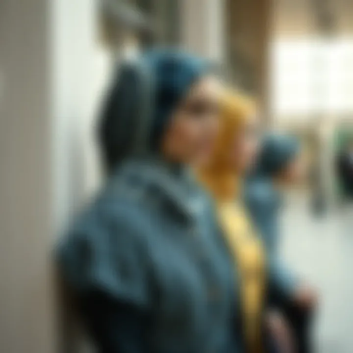 A modern take on modest fashion featuring unique patterns.