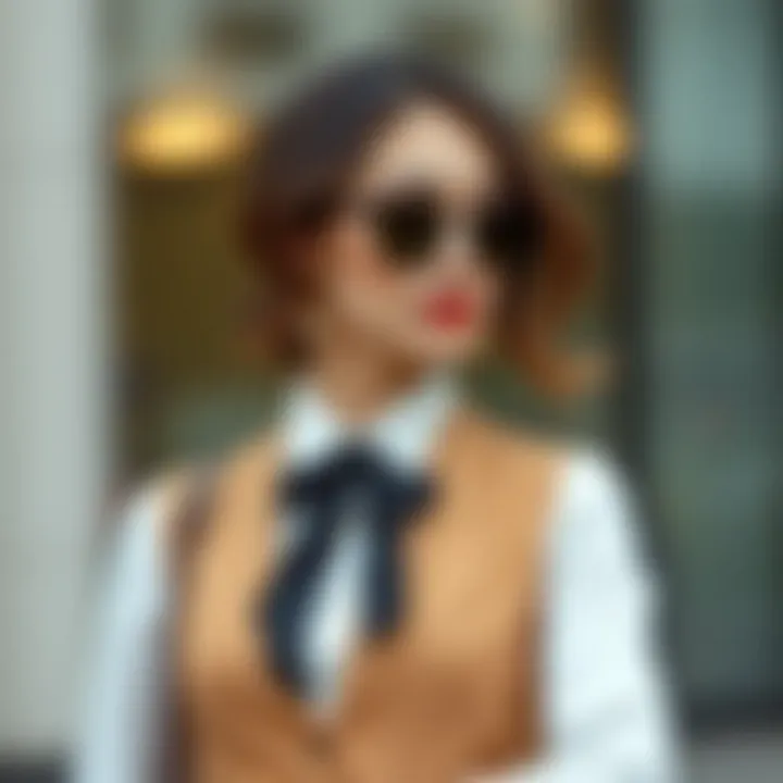 A chic presentation of a formal occasion with a tailored vest outfit.