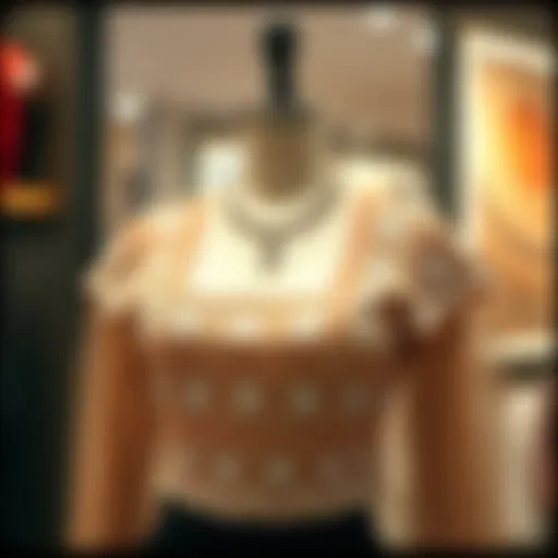 Elegant payet crop top showcased on a stylish mannequin