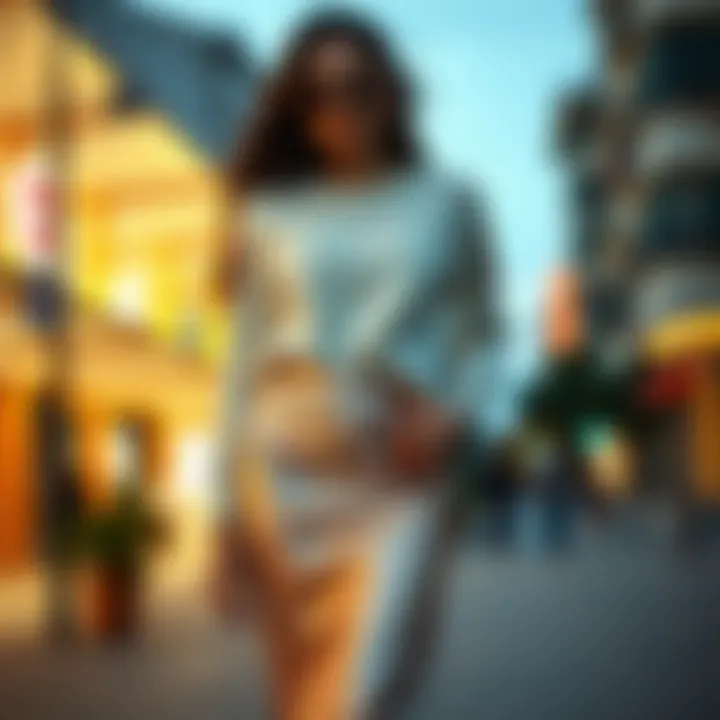 Casual daytime look featuring a sequin skirt