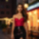 Elegant sequin skirt outfit for a night out